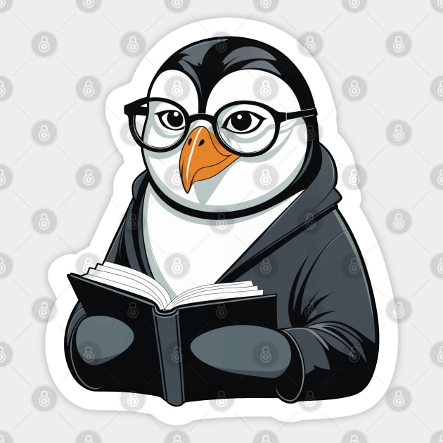 Librarian Penguin Sticker by Manzo Carey